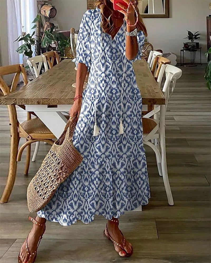 Clémence™ | Robe Bohème Évasée Élégante