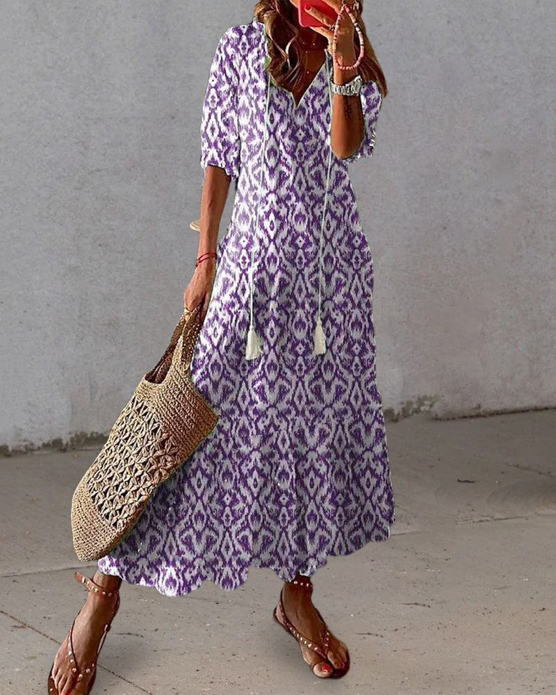 Clémence™ | Robe Bohème Évasée Élégante