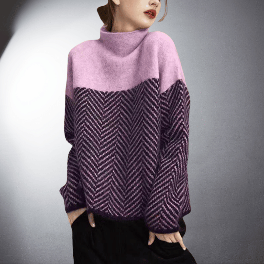 Laurent™ | Pull en Maille Herringbone Élégante