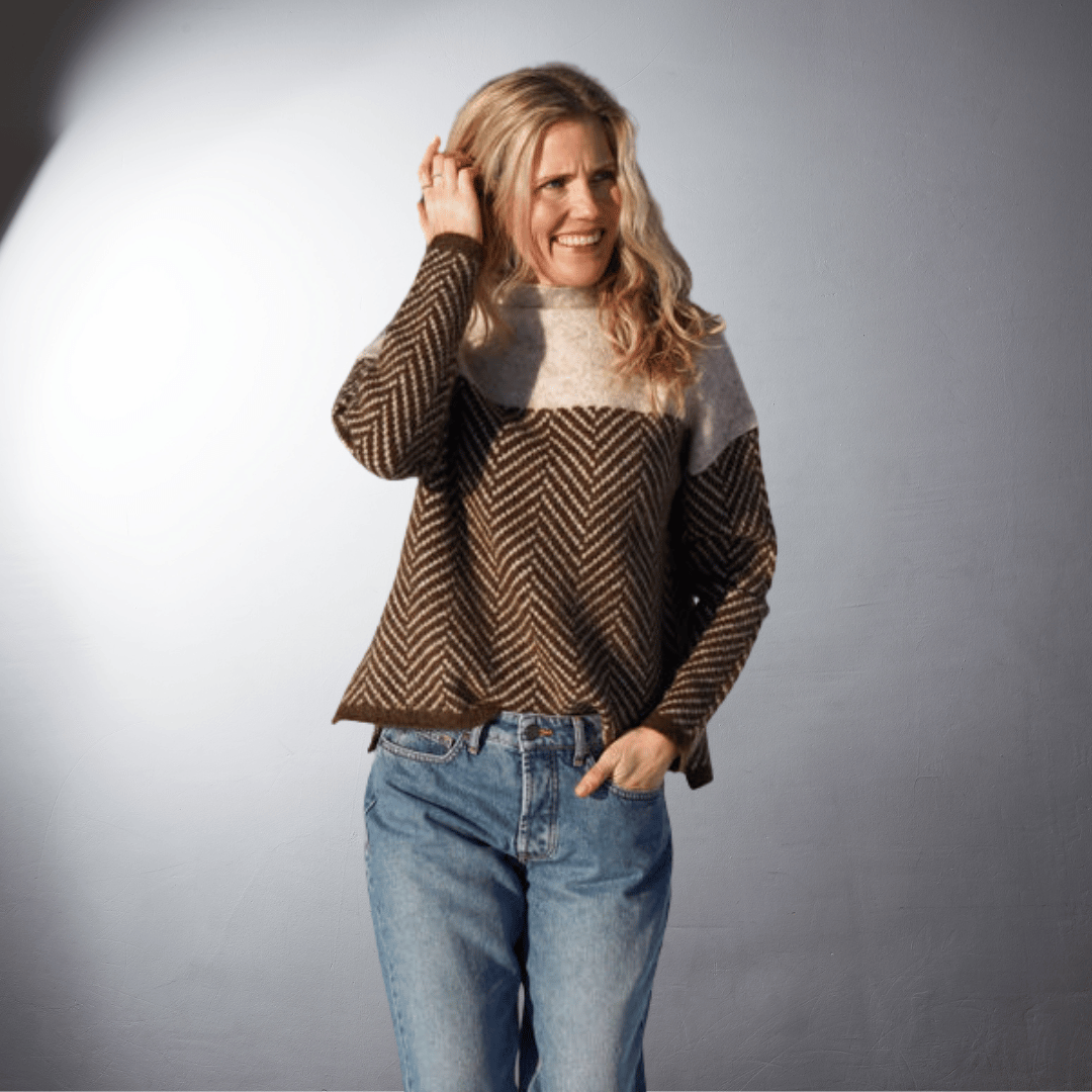 Laurent™ | Pull en Maille Herringbone Élégante