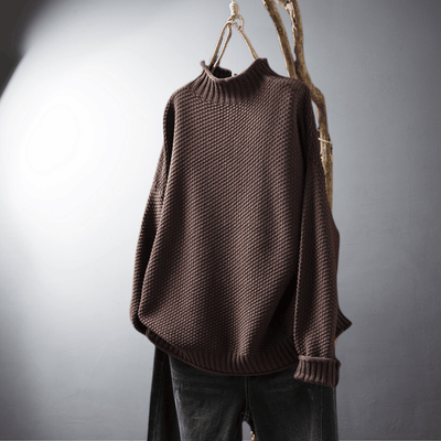 Laurent™ | Pull en Maille Texturée au Col Montant