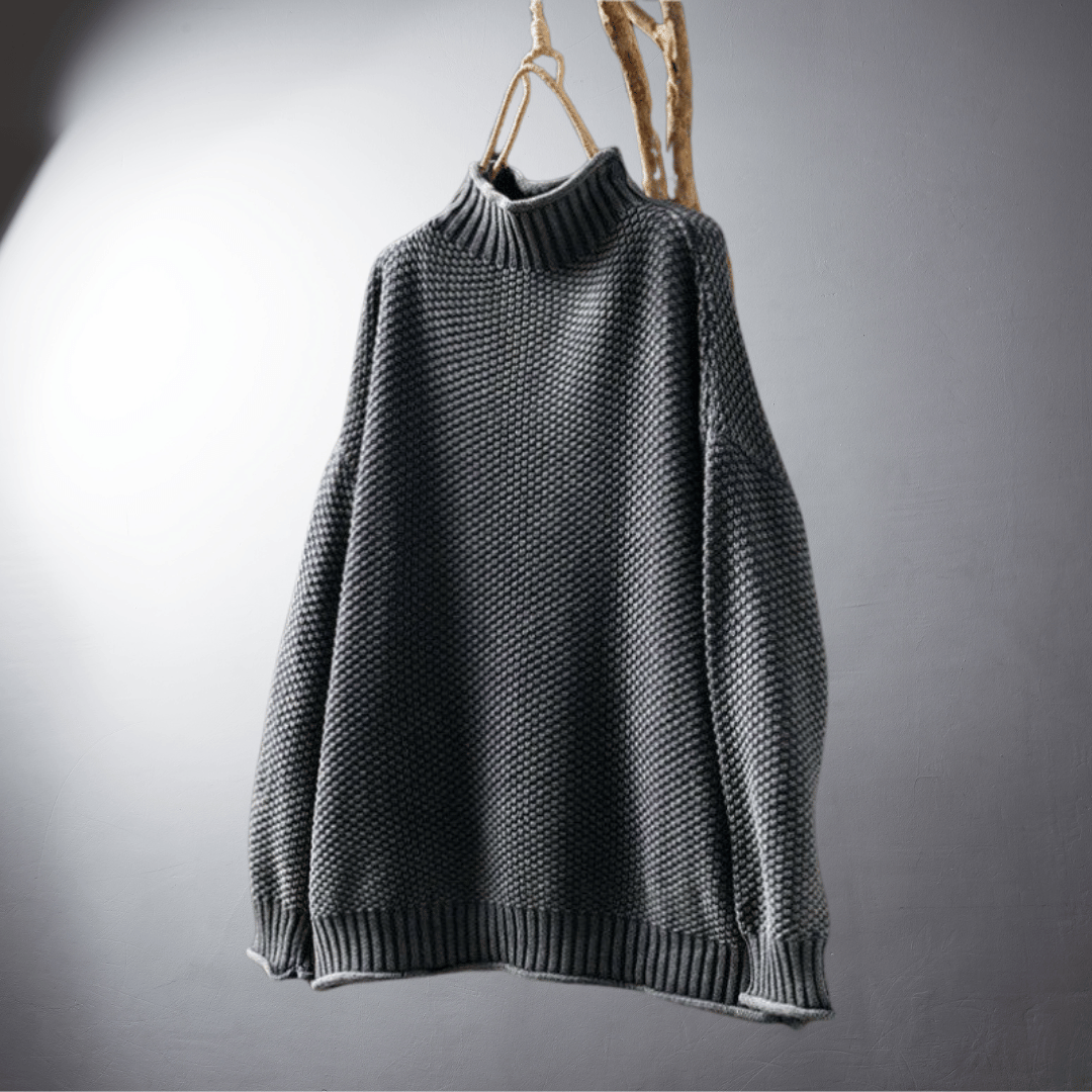 Laurent™ | Pull en Maille Texturée au Col Montant