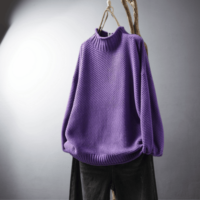 Laurent™ | Pull en Maille Texturée au Col Montant