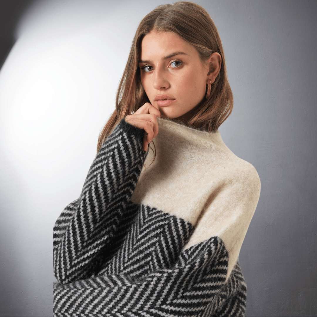Laurent™ | Pull en Maille Herringbone Élégante