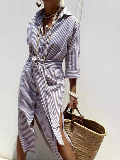 Denise™ | Robe Rayée Élégante et Confortable