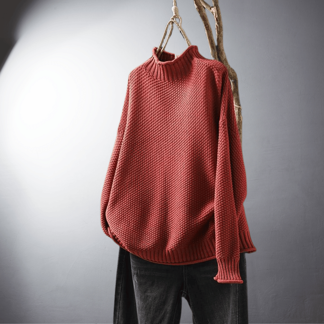 Laurent™ | Pull en Maille Texturée au Col Montant