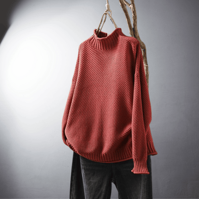 Laurent™ | Pull en Maille Texturée au Col Montant