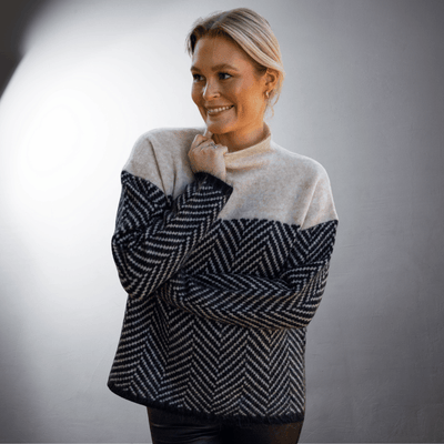 Laurent™ | Pull en Maille Herringbone Élégante