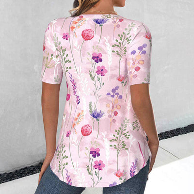 Éléonore™ | Blouse Fleurie à Col En V