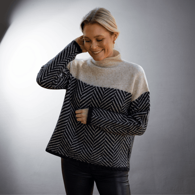 Laurent™ | Pull en Maille Herringbone Élégante