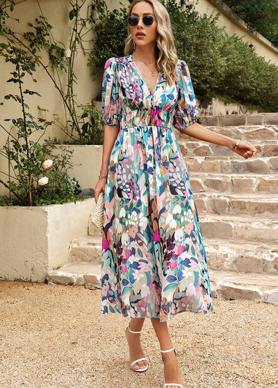 Camille™ | Robe Fleurie Élégante