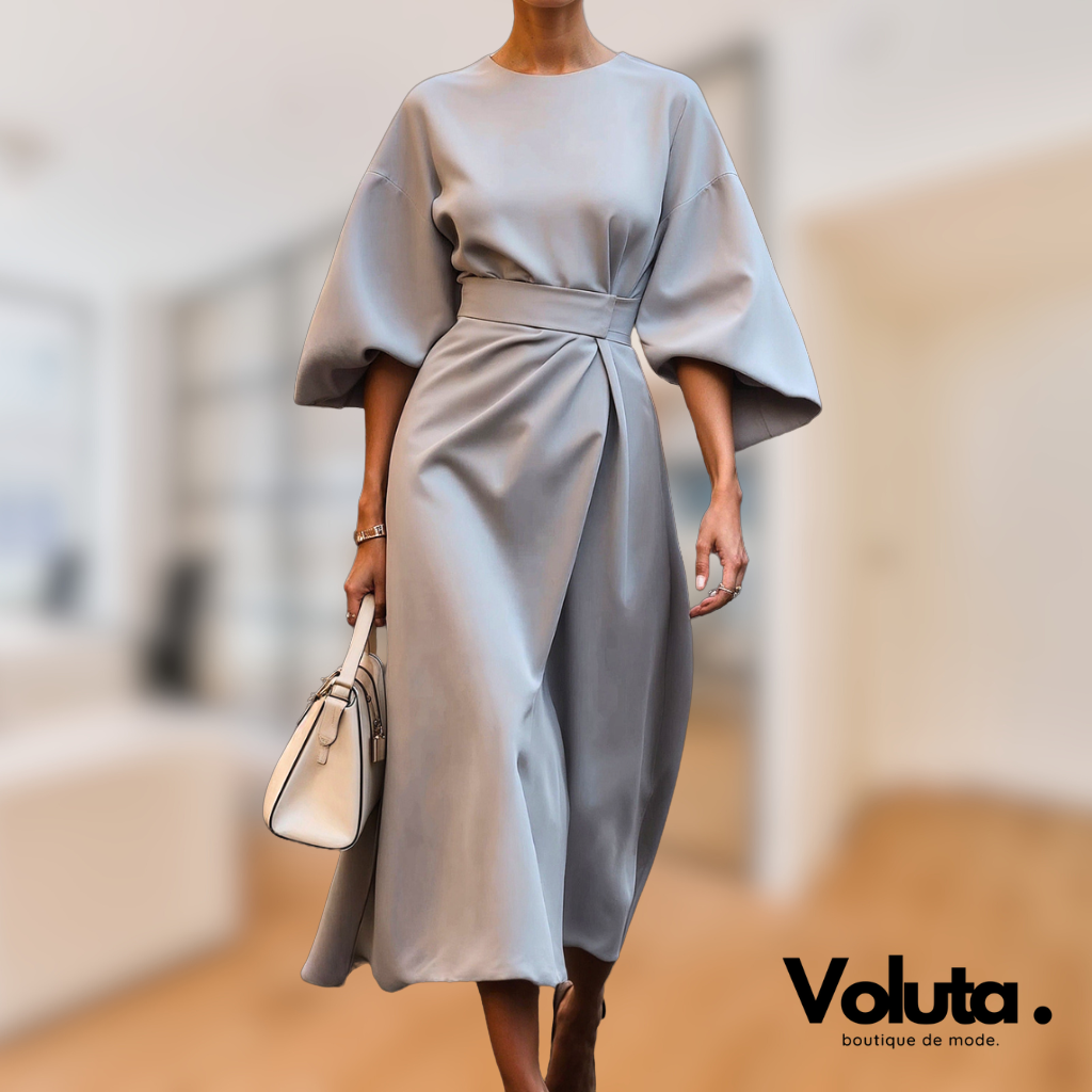 Manon™ | Robe Élégante à Manches Oversize et Taille Cintrée