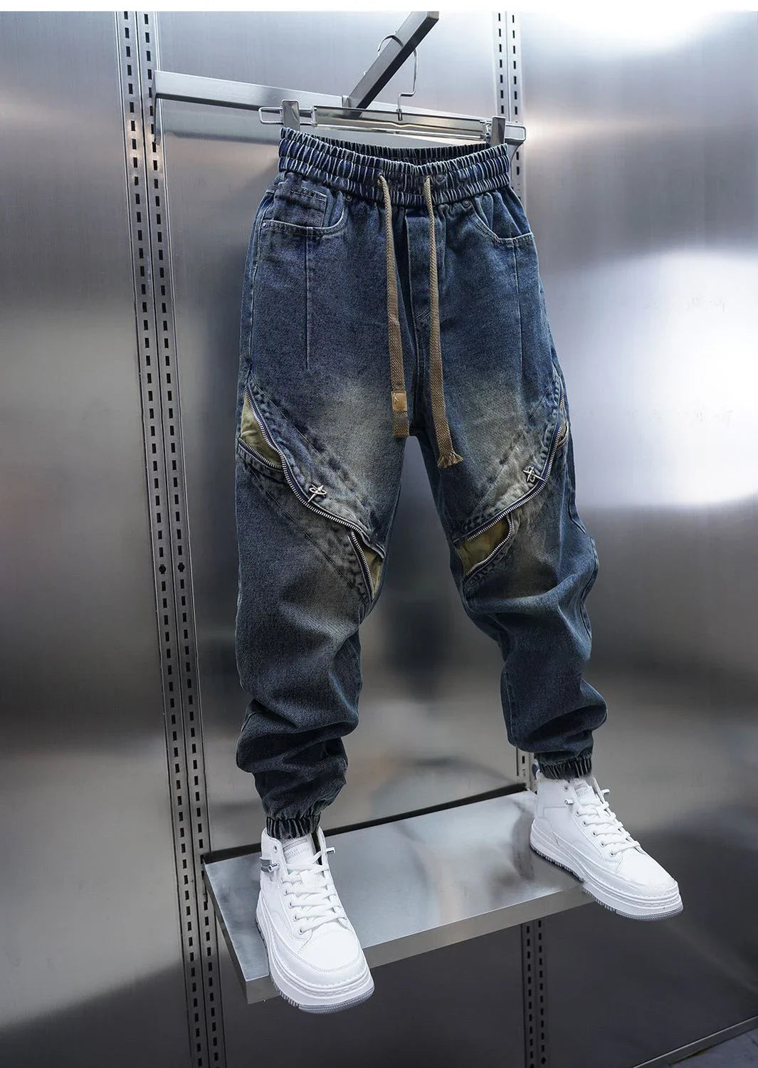 Noa™ | Pantalon Baggy Denim avec Ceinture