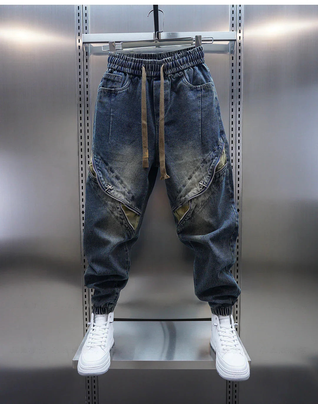 Noa™ | Pantalon Baggy Denim avec Ceinture