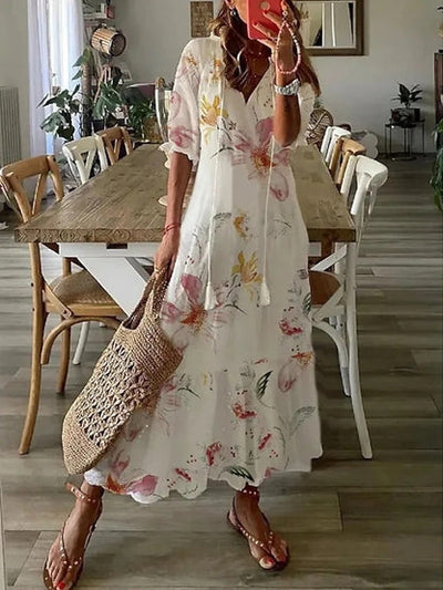 Clémence™ | Robe Bohème Évasée Élégante