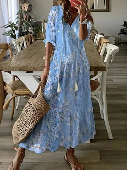 Clémence™ | Robe Bohème Évasée Élégante