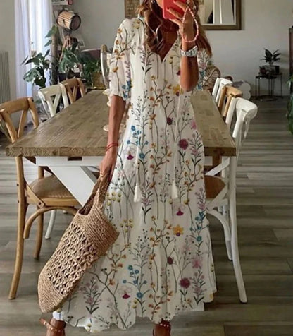 Clémence™ | Robe Bohème Évasée Élégante
