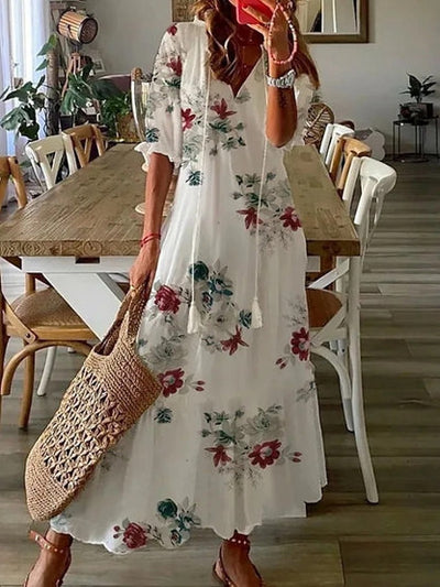 Clémence™ | Robe Bohème Évasée Élégante
